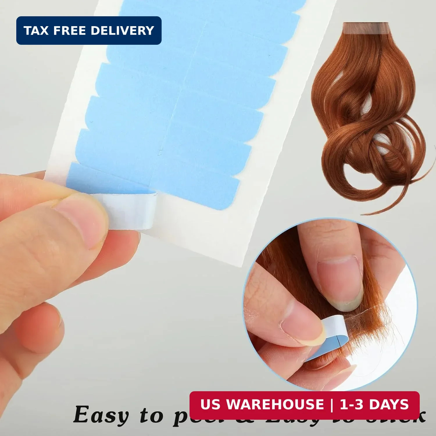 Mabor 240Pcs Tape for Hair Extensions, 1.58 x 0.32 Inch Human Replacement Tap…