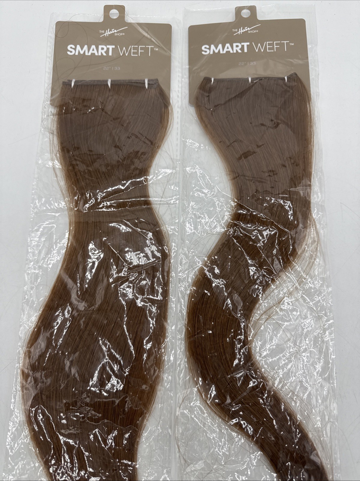 The Hair Shop Smart Weft 2 Pack 33 Auburn 22”L Straight 100% Remy Human Hair 20g