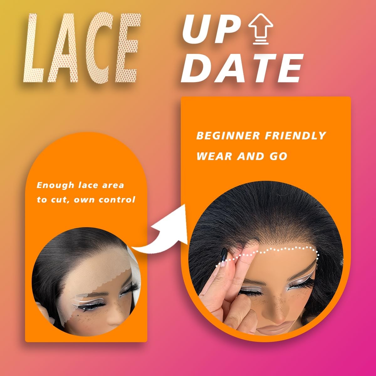 Highlight Lace Front Wig Pre-Plucked Black And White Skunk Stripe Body Wave H…