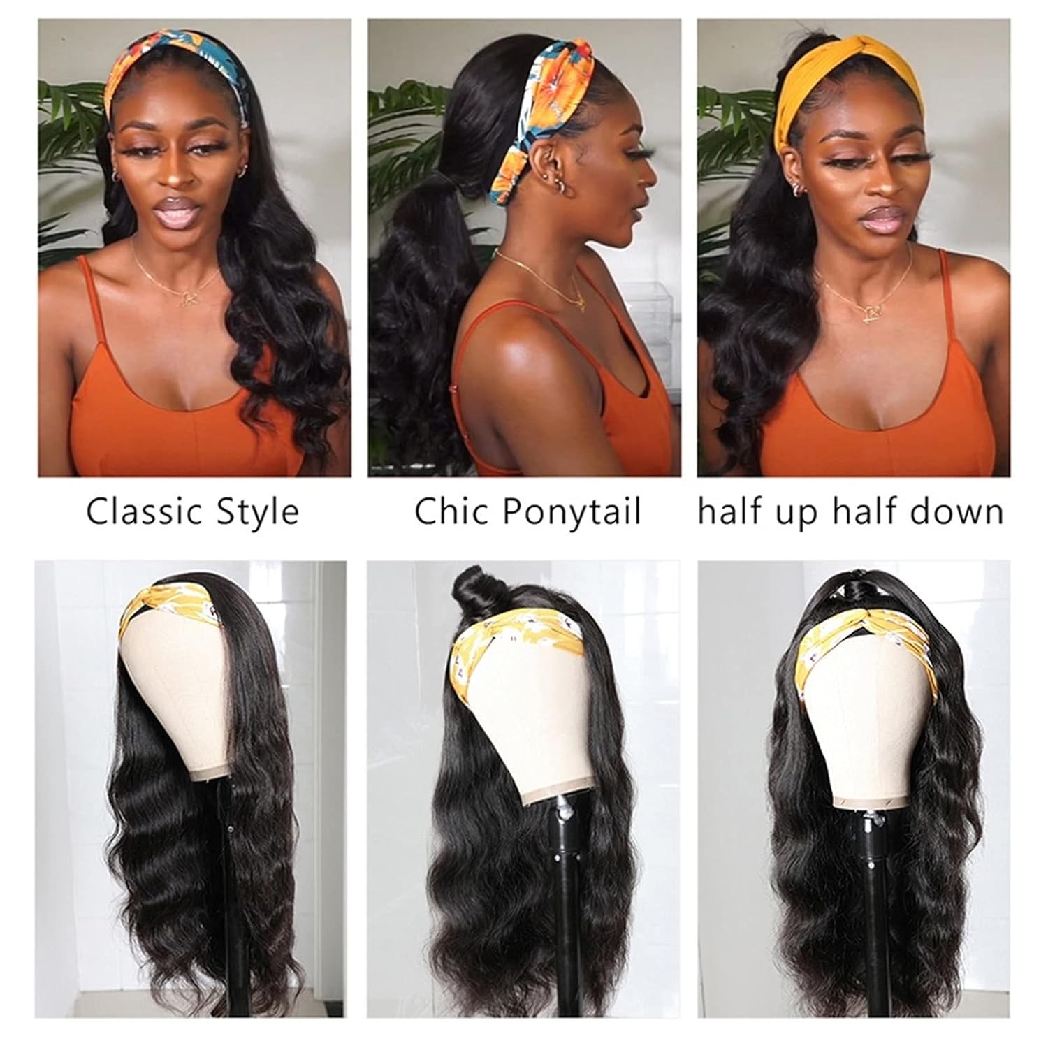 Luxury 18” Body Wave Glueless Headband Wig – Natural Look for Everyday Glamour