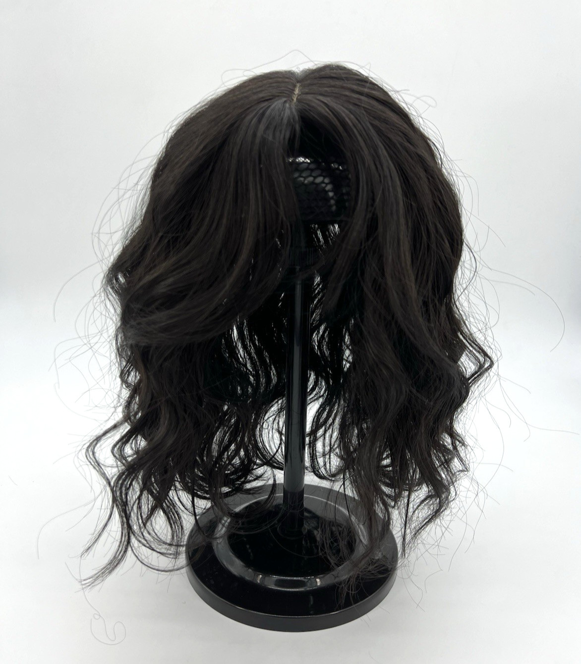 Black Short Wavy 12in Women Premium Hair Topper