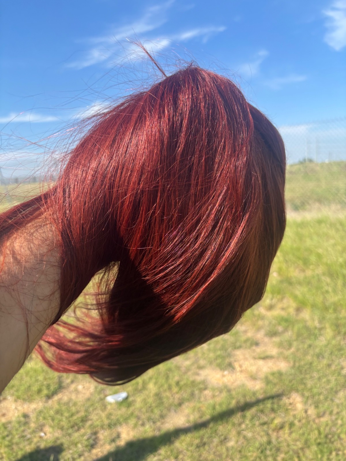 OQ HAIR Redish/Brown Wig Straight 22″ HD Lace Wig