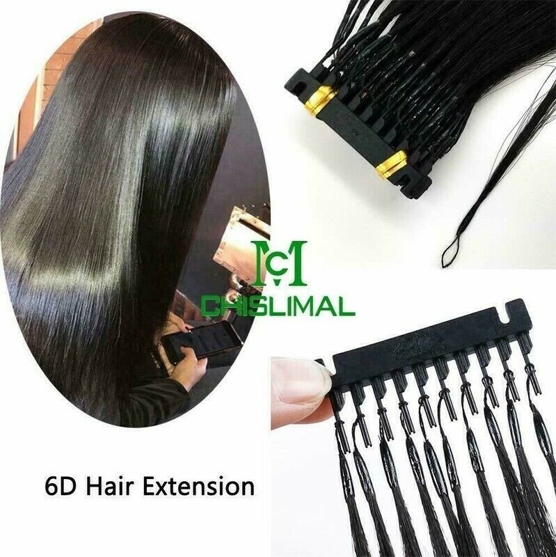 brown hair 10 to 28inch 6D Micro Human Hair Extensions Remy Hair 50g 100S 10Rows