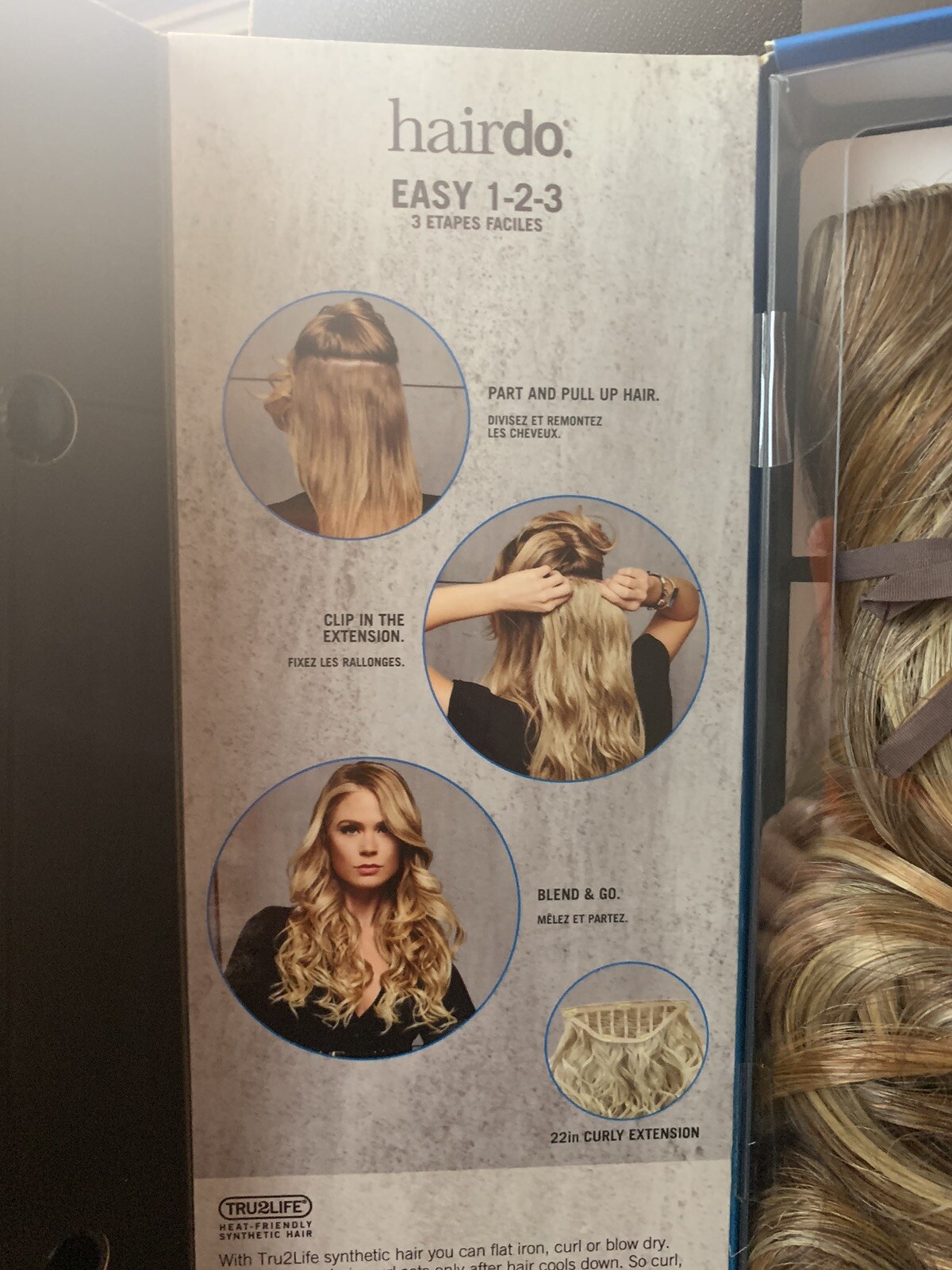 HAIRDO 22″ Curly Clip In HD Hair Extensions, R29S Strawberry Blonde + highlights