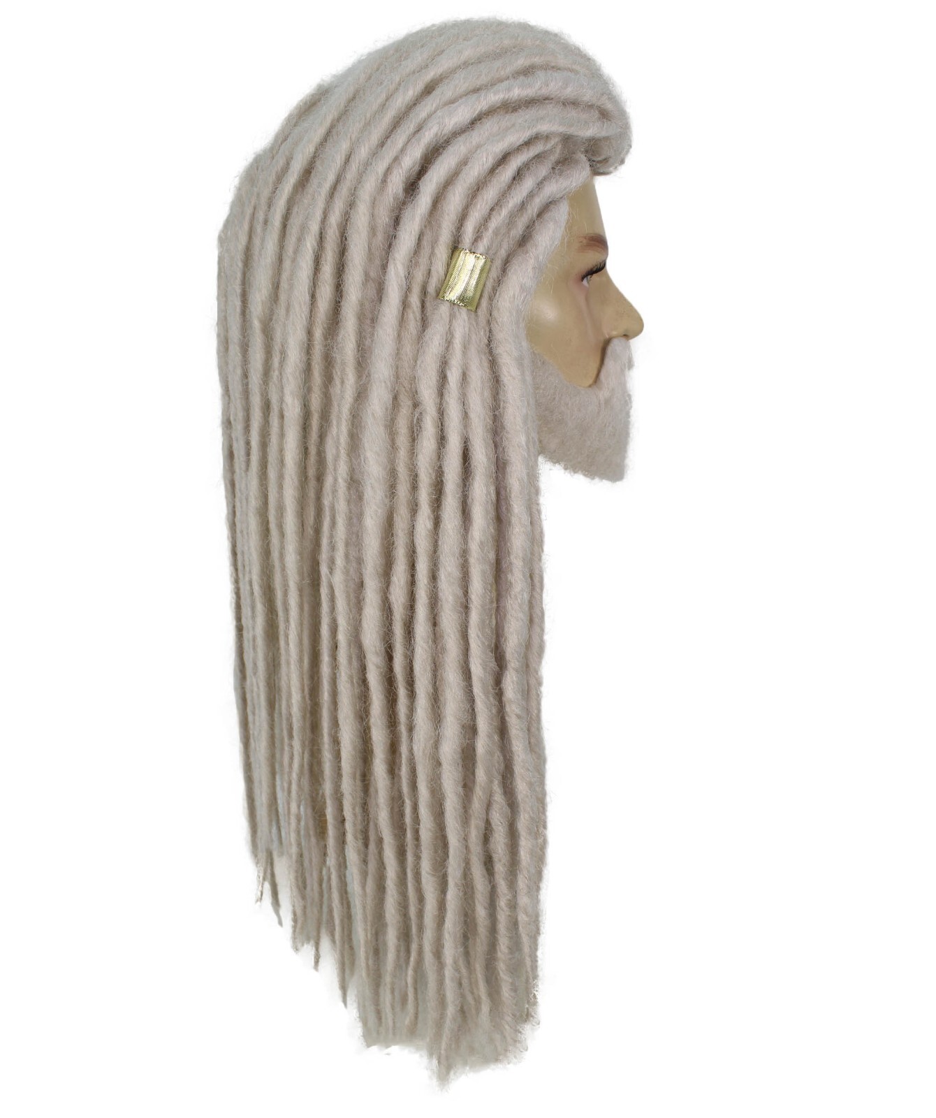 Adult Men’s Fantasy TV Series Dragon House Silver Blonde Dreadlock Wig, HM-1519