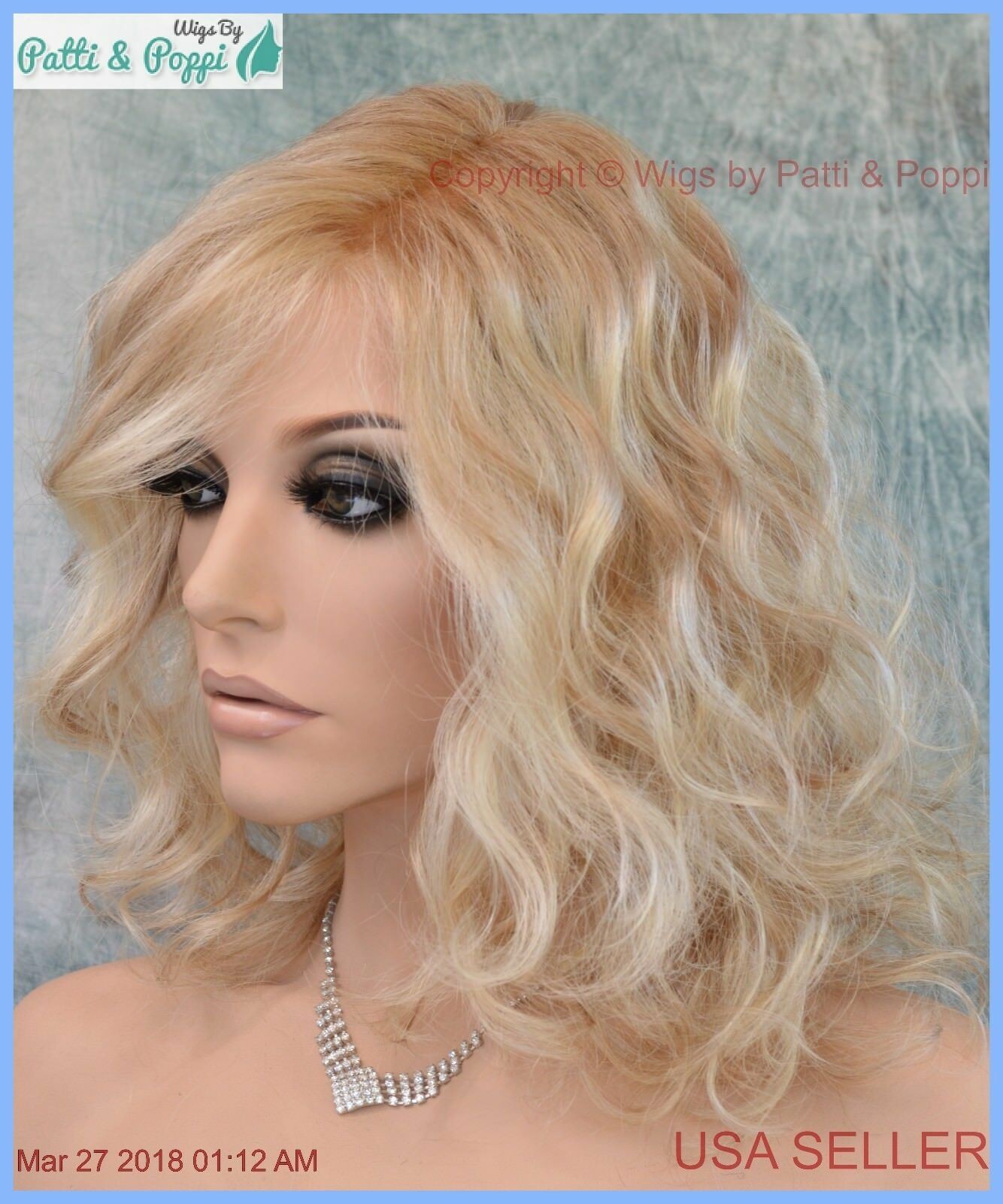 RADIANT BEAUTY GABOR WIG COLOR GL14-22SS SANDY BLOND LACE FRONT MONO PART