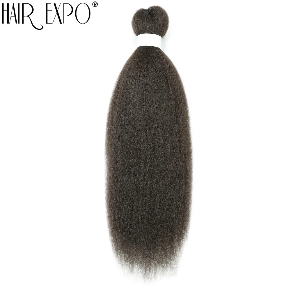 Women’s 26 Pre-stretched Yaki Straight Synthetic Hair Bundles Kanikaron Crochet