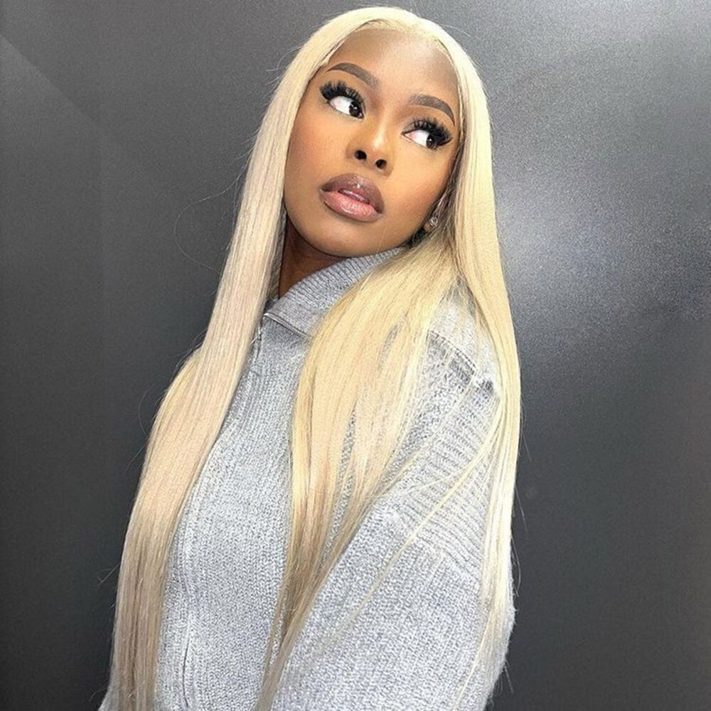 Women 613 Blonde Wig Lace Front Wigs Synthetic Heat Resistant Long Straight 30”
