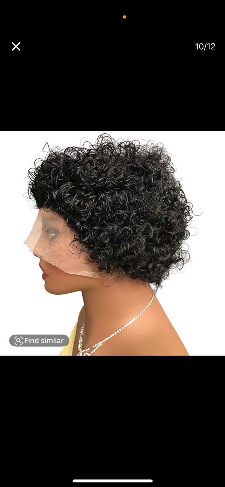 Onetide Human Hair Curly Lace Front Wig, 36in, Multi-Color for Women