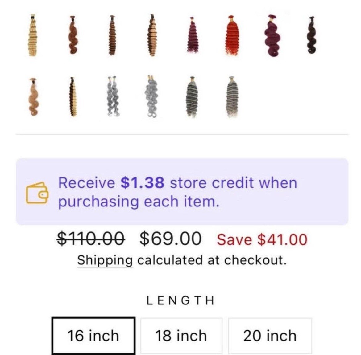 Red / Burgundy Hair Extension 16 in for Women, 99J