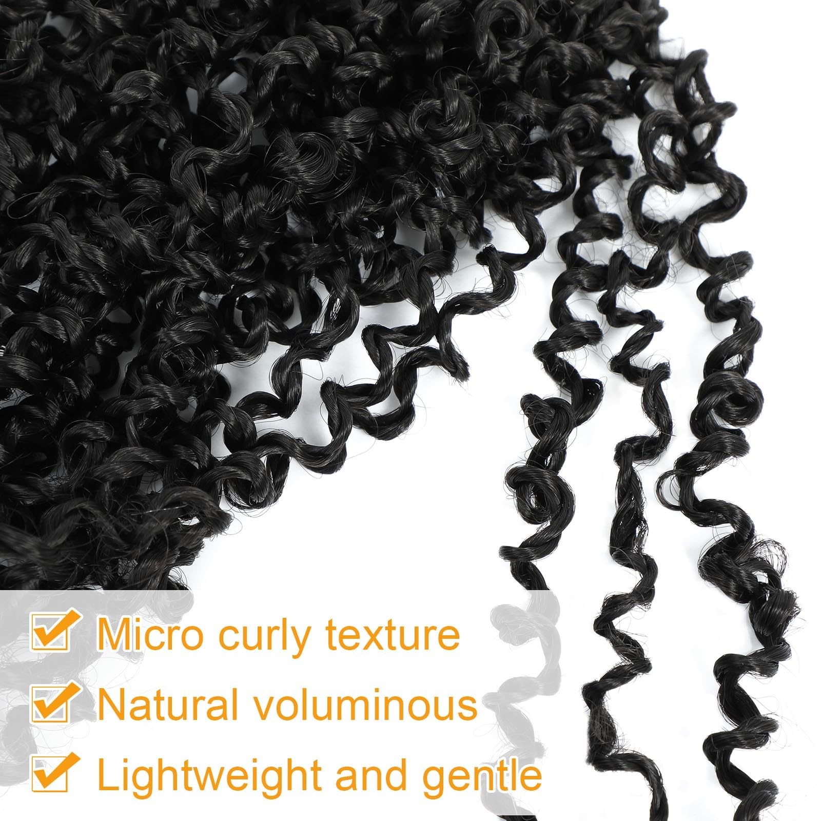 Pre-looped Yanky Twist Crochet Hair 8 Inch 8 Packs Bohemian Passion Twist Spr…
