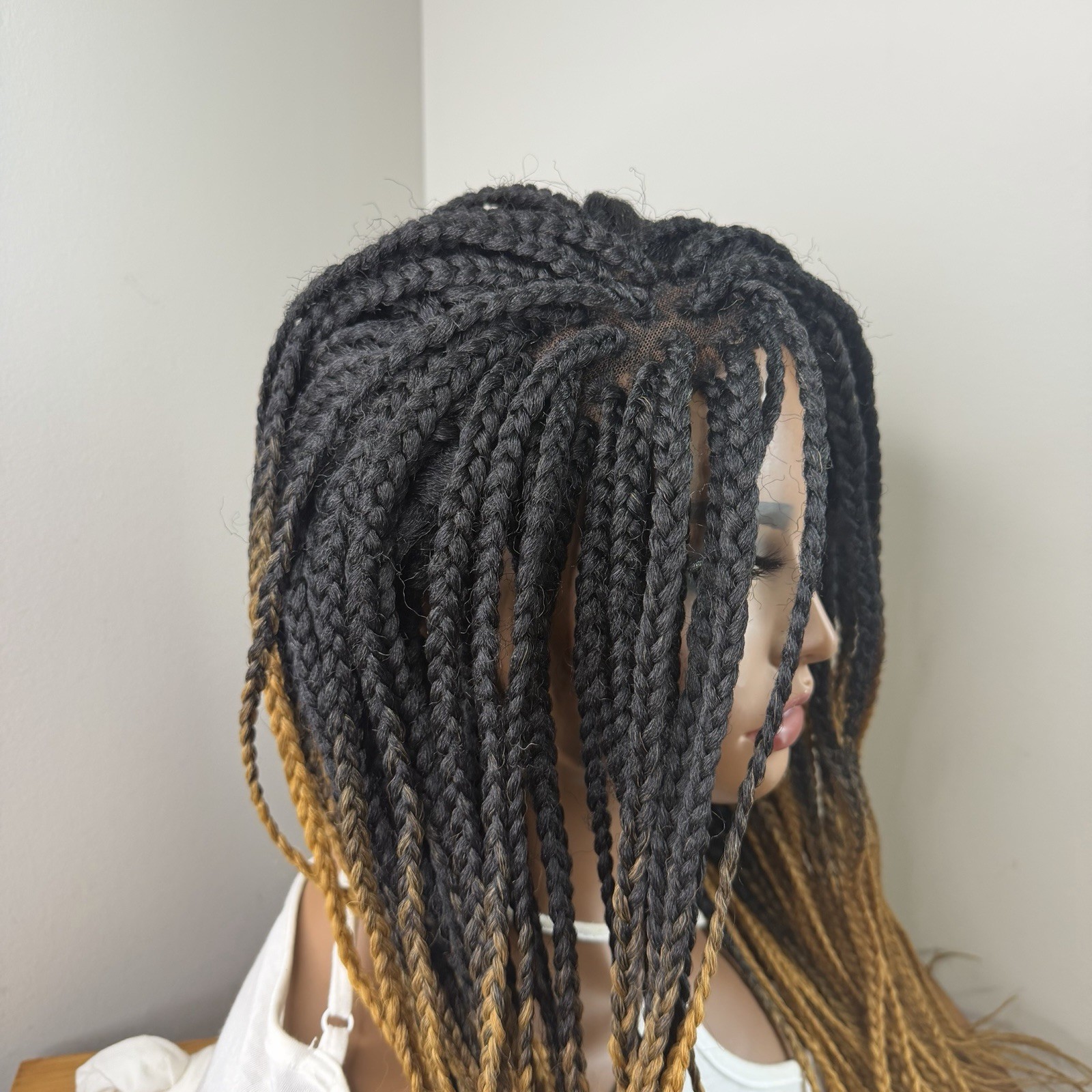SENSATIONNEL CLOUD 9 4X4 SWISS LACE PARTING WIG – BOX BRAID 30” (READ)