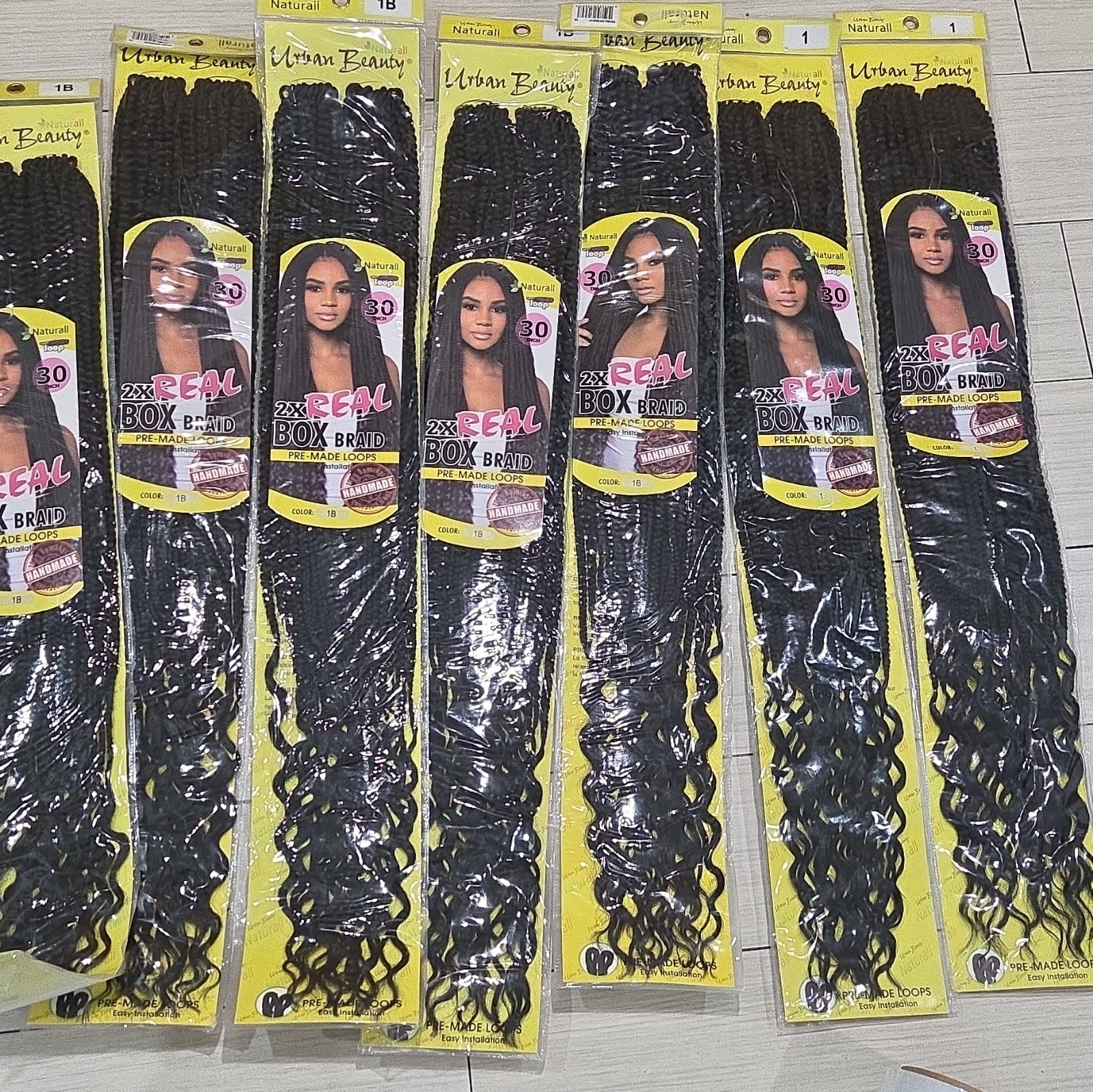 Urban Beauty Box Braid Pre-Looped Synthetic Hair Extension 30 inch 1B 1 2