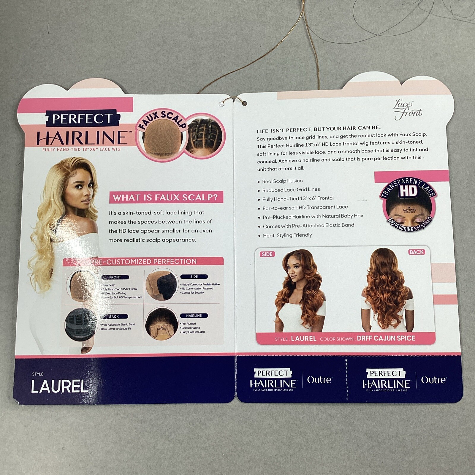 Perfect Hairline Laurel Long Wavy #1 Jet Black Synthetic Lace Wig
