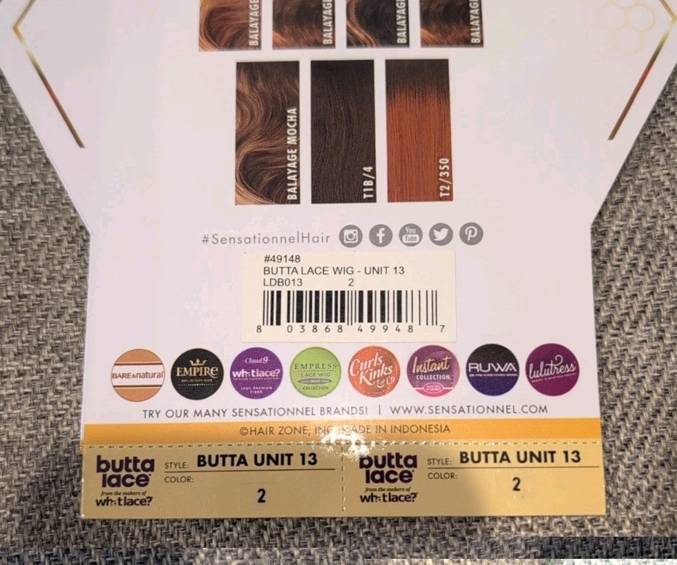 Sensational Butta Lace Color 2 Unit 13 HD Lace Pre Plucked New Open Package