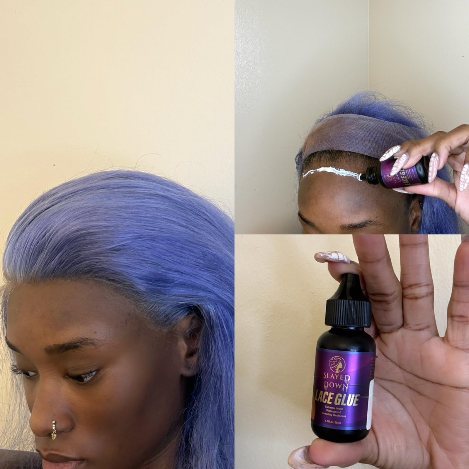 Extreme Hold Lace Glue for Lace Wigs 1.3oz – Water Resistant, Invisible Bondi…
