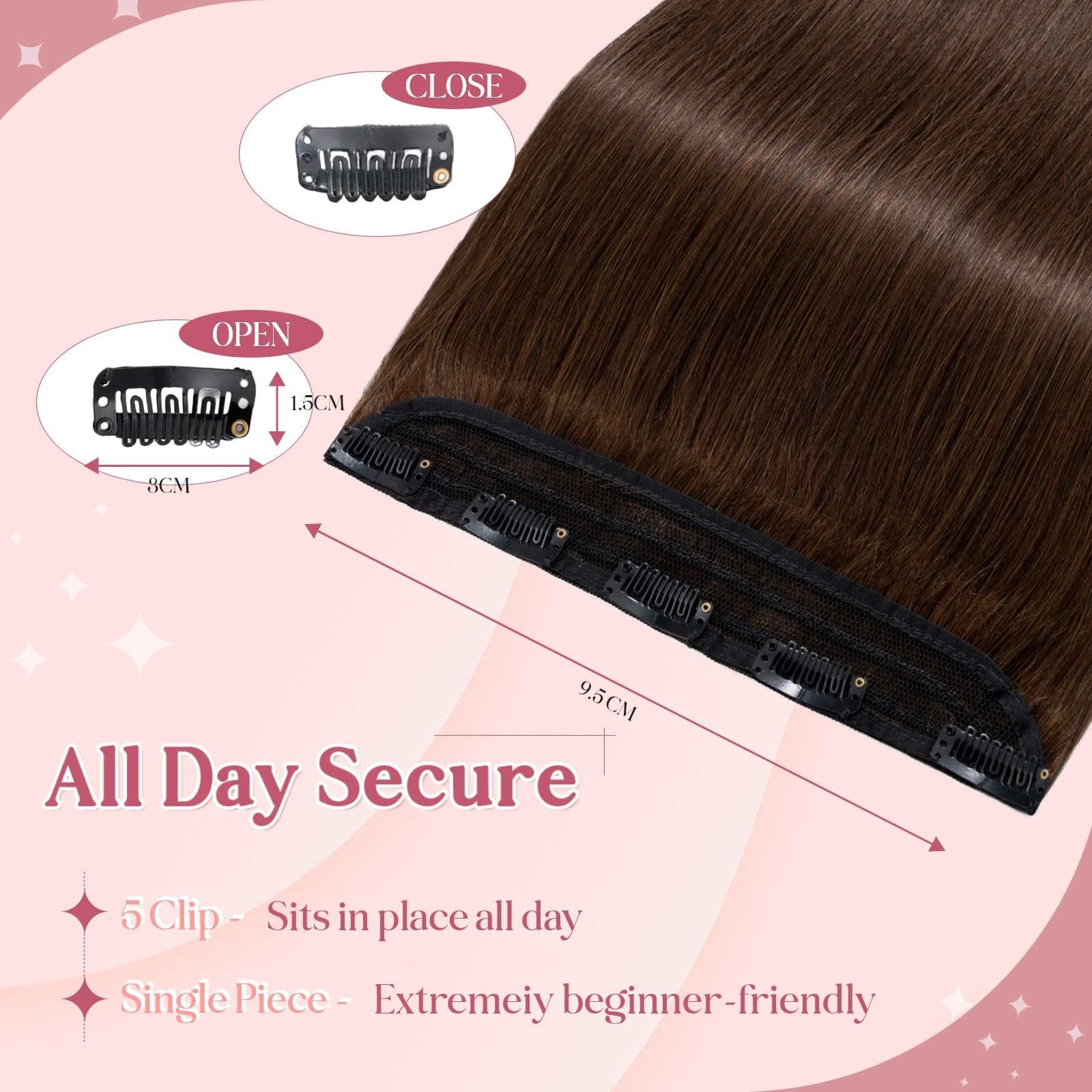 Segohair Clip In Hair Extensions For Women One Piece 5 Clips Real Human Remy