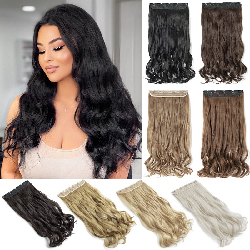 Clearance Thick One Piece Natural Clip in As Human Hair Extensions 3/4 Full Head