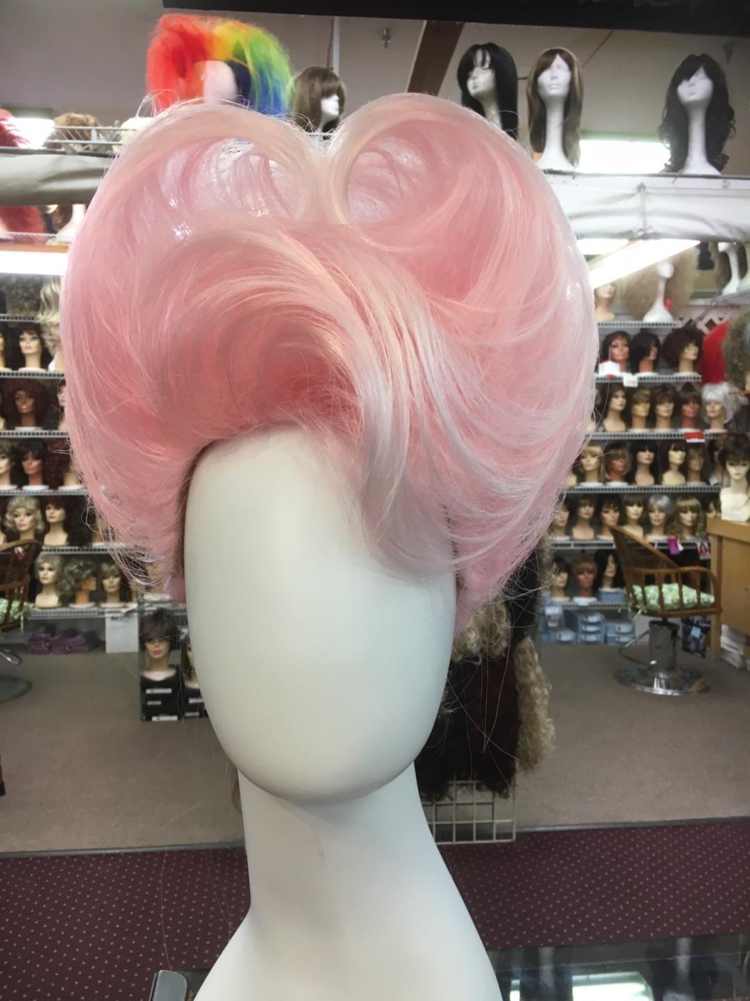 SIN CITY WIGS! SMOOTH SLEEK UPDO FRENCH TWIST POOF WAVE SOFT LIGHT PINK ELEGANT