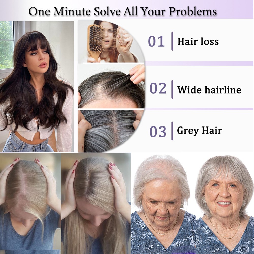 CLEARANCE 100% Remy Human Hair Topper Hairpiece Clip In Silk Lace Base Toupee US