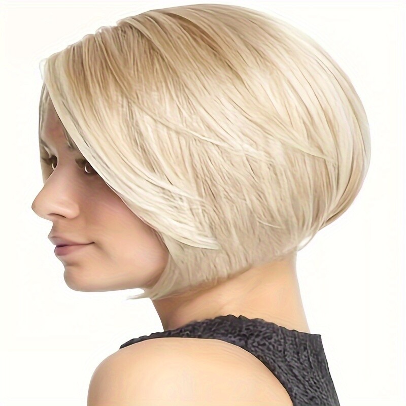 Women’s Fashion Basic Short Curly Blonde Wig 12inch, High-Temperature Fiber