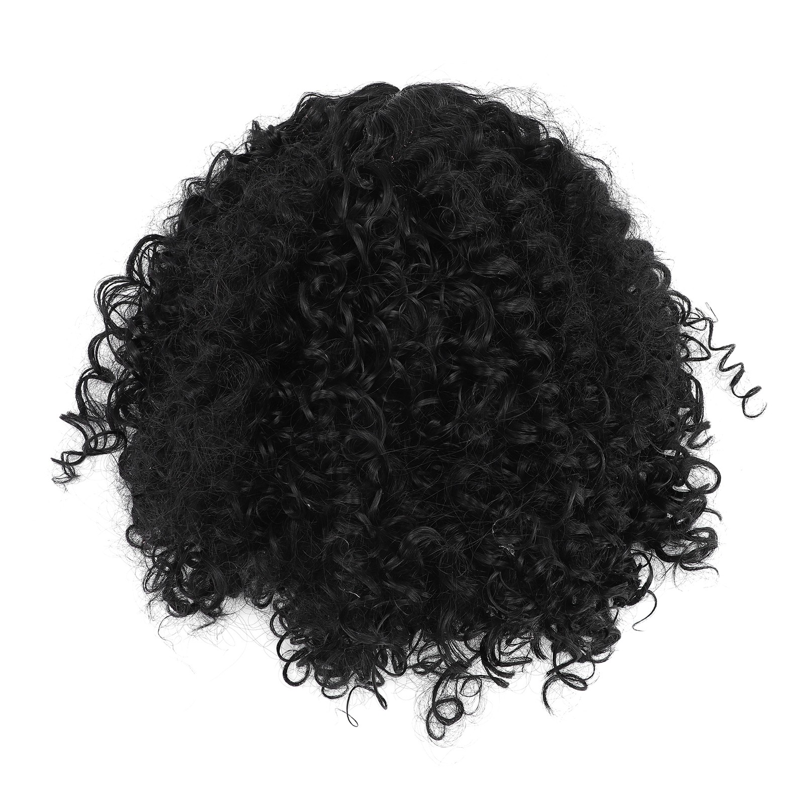 14in Short Curly Deep Wave Wig Middle Part Glueless Adjustable Size Women