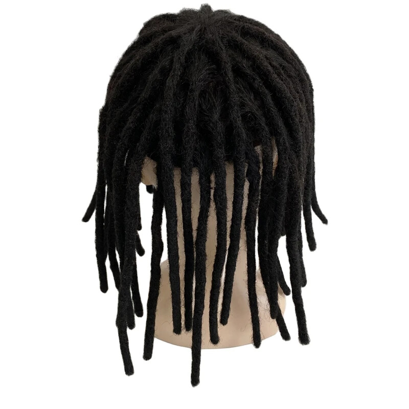 12 inch Dreadlocks Full Skin Afro Toupee for Black Men
