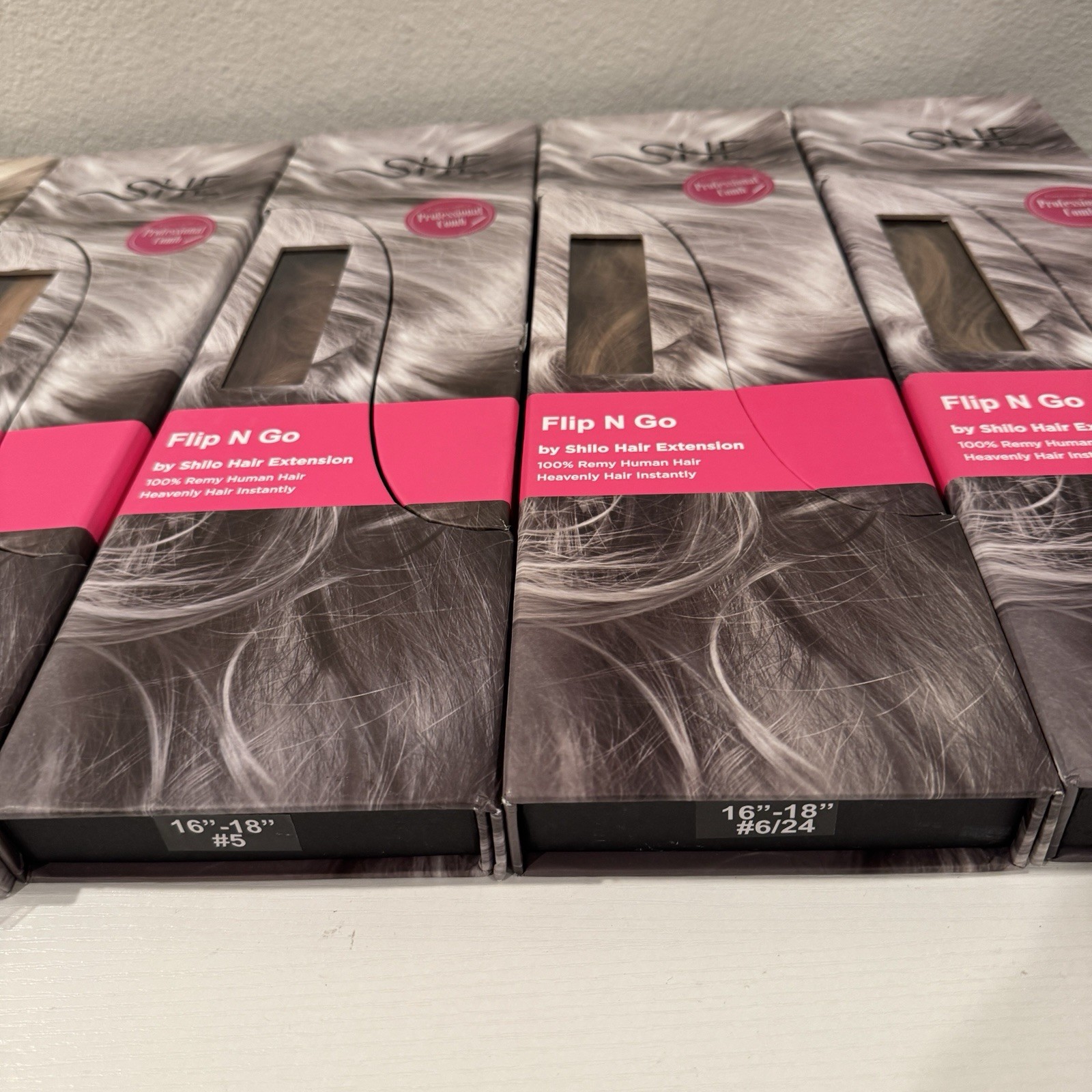 Premium Hair Extensions Flip N’ Go Various Colors And Lengths (Remy Hair) 8 Pcs