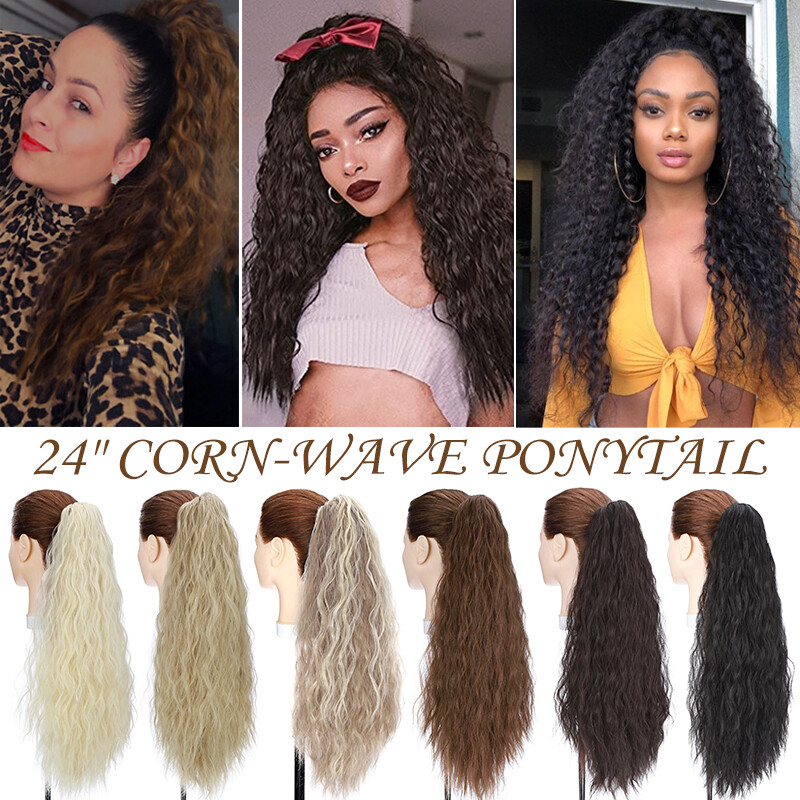 Jaw Claw Ponytail Thick Clip In Hair Extension Pony Tail Hairpiece Real As Human