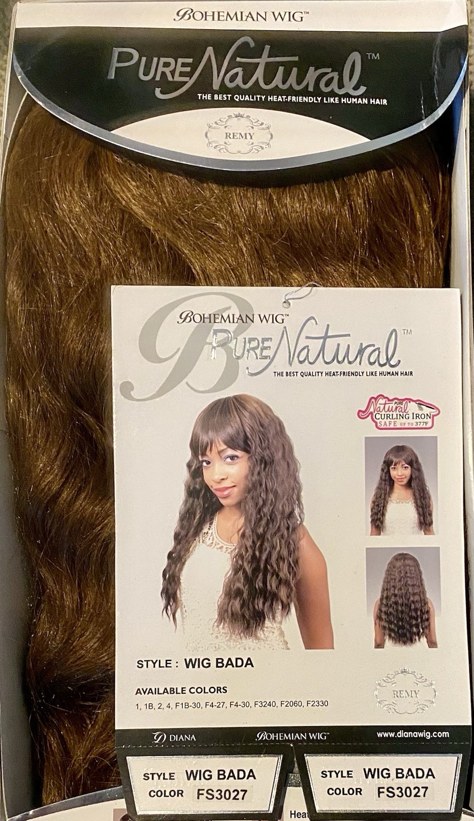 DIANA BOHEMIAN WIG BADA FS3027 Color Pure Natural Like Human Hair NEW
