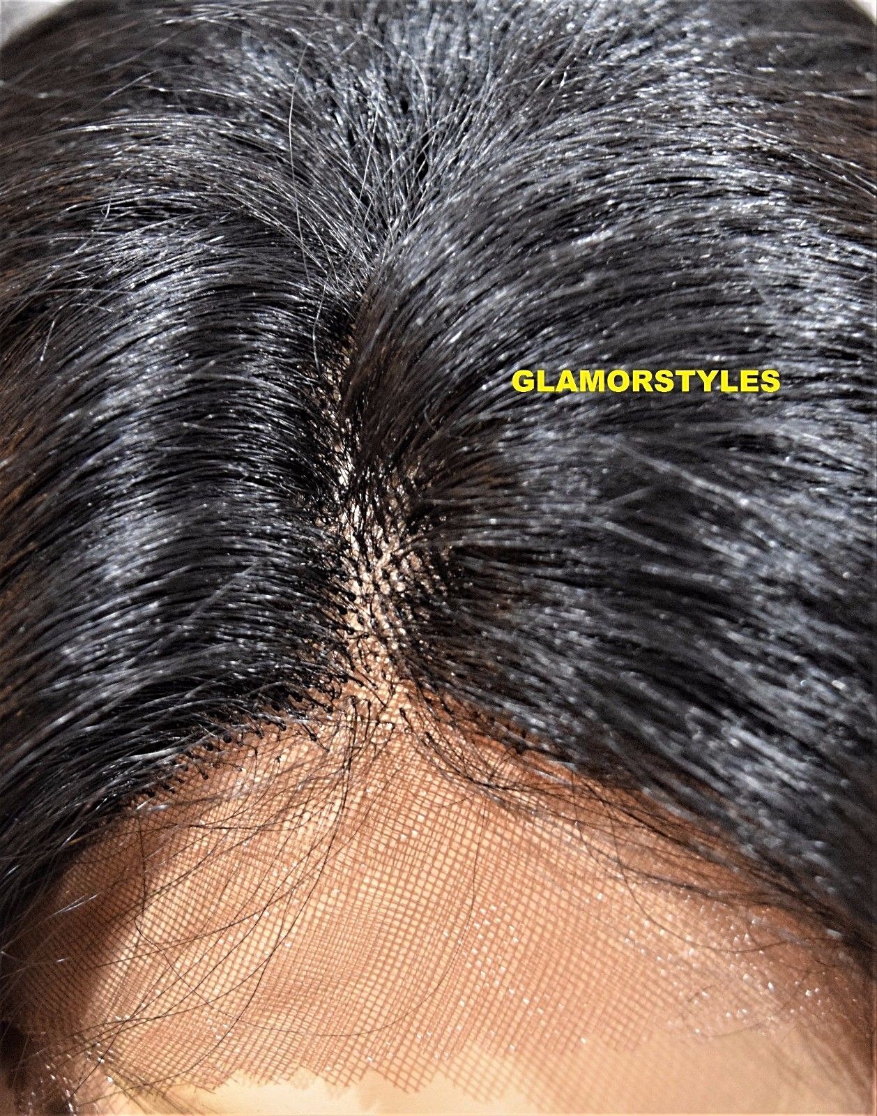LACE FRONT FULL WIG LONG WAVY LAYERED SIDE PART OFF BLACK #1B HEAT OK NWT