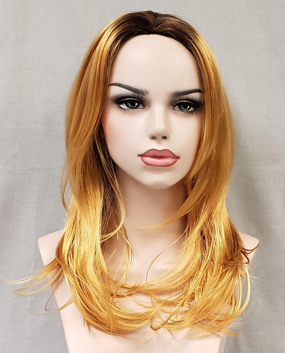 WOMENS LADY LONG STRAIGHT HAIR WIG W/ FACE FRAMING LAYERS & NO BANGS NIKI