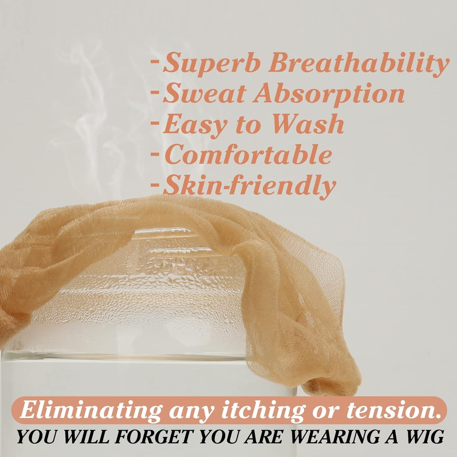BEEOS Skinlike Real HD Wig Cap for Women, 24 Pieces 24 PCS,