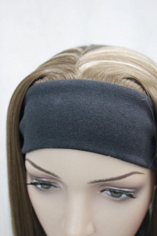 Women Straight Wig Ladies Daily 3/4 Headband Half Wig Natural Hair Cosplay Wig