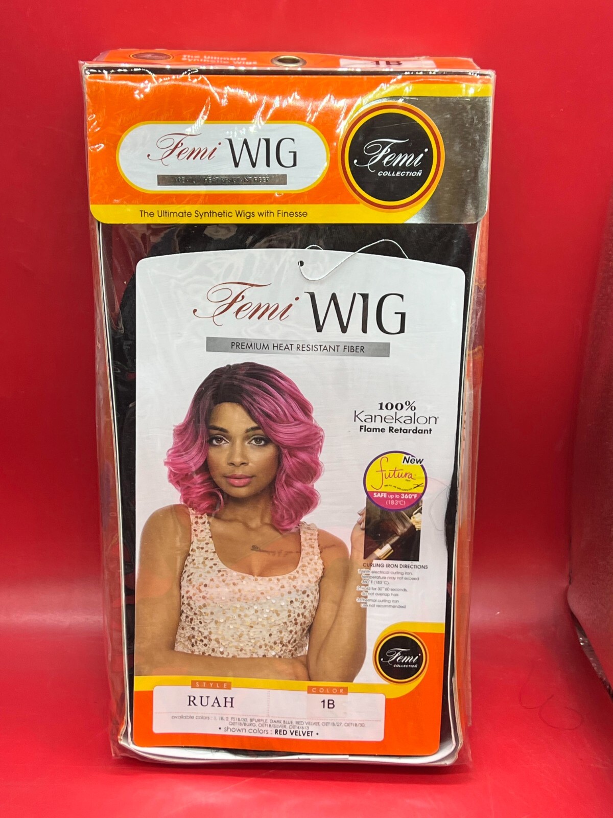 Femi 100% Kanekalon “RUAH” Wig- 5 Shades: Brand new