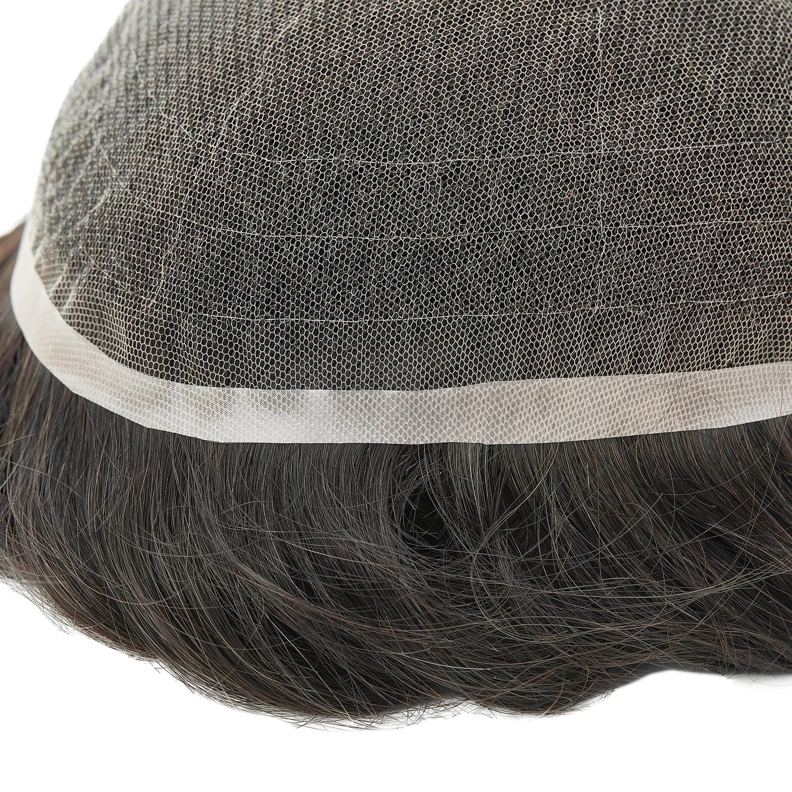 Breathable Men’s Toupee Full French Lace Base | Men’s French Lace Hairpieces