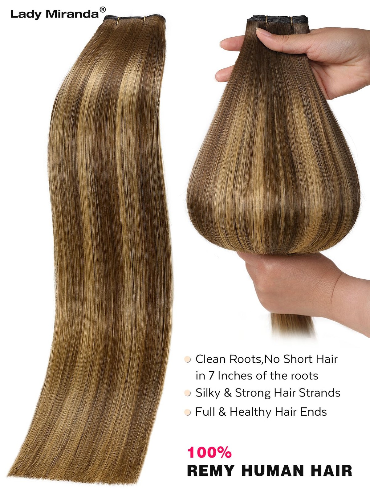 Lady Miranda 18 Inch 100G Butterfly Hair Extensions Real Human Hair Double