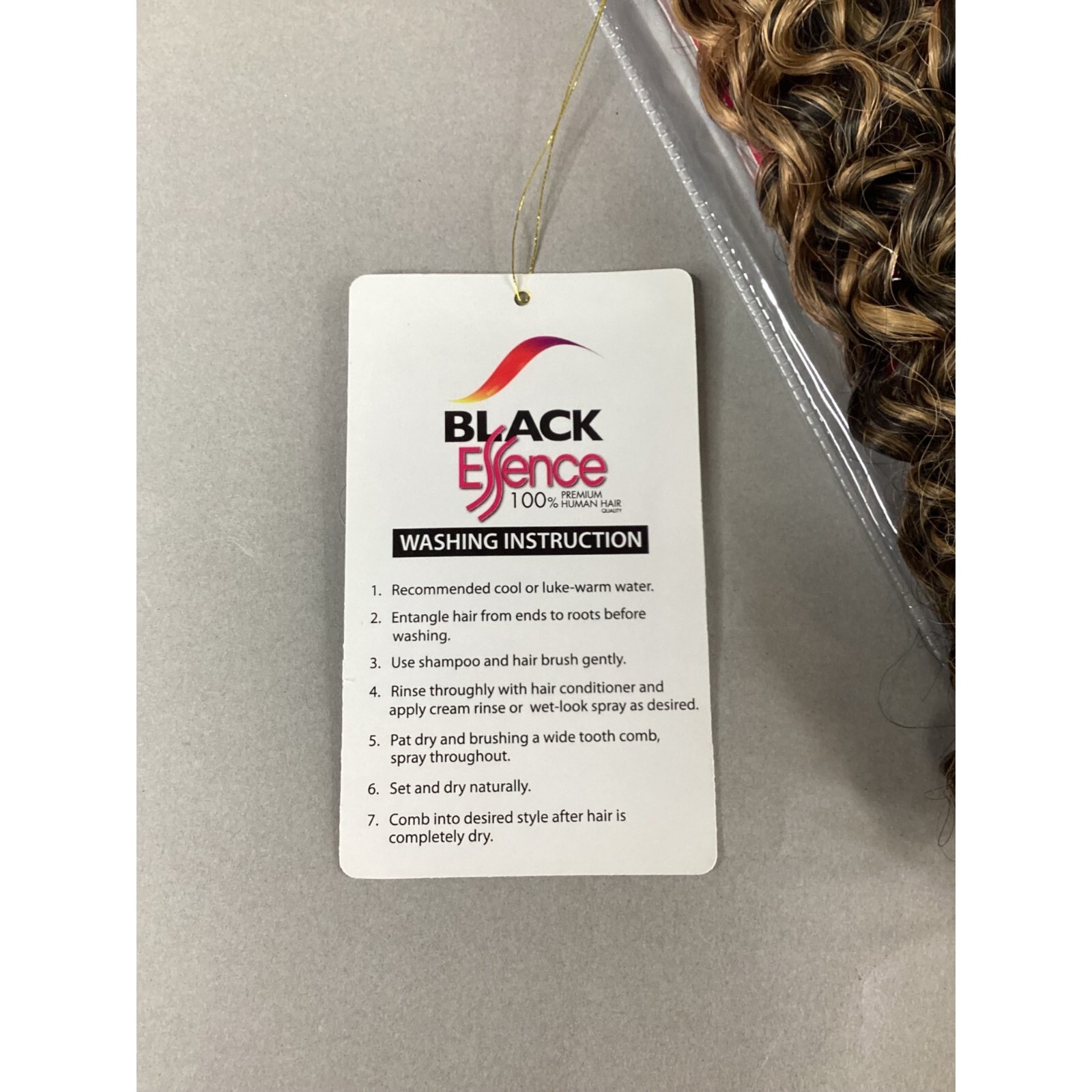 12″ Short Jerry Curl Color #F1B27 Off Black Highlights Blended Hair Extensions