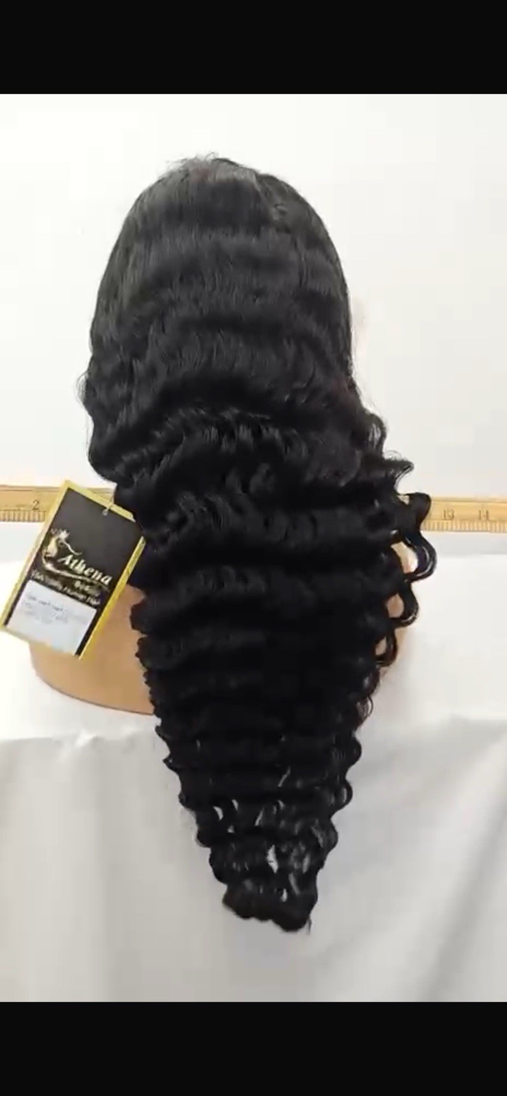100% Human Hair Wigs deep wave 13×6 Lace Frontal 34”inch Natural 200%d 265g