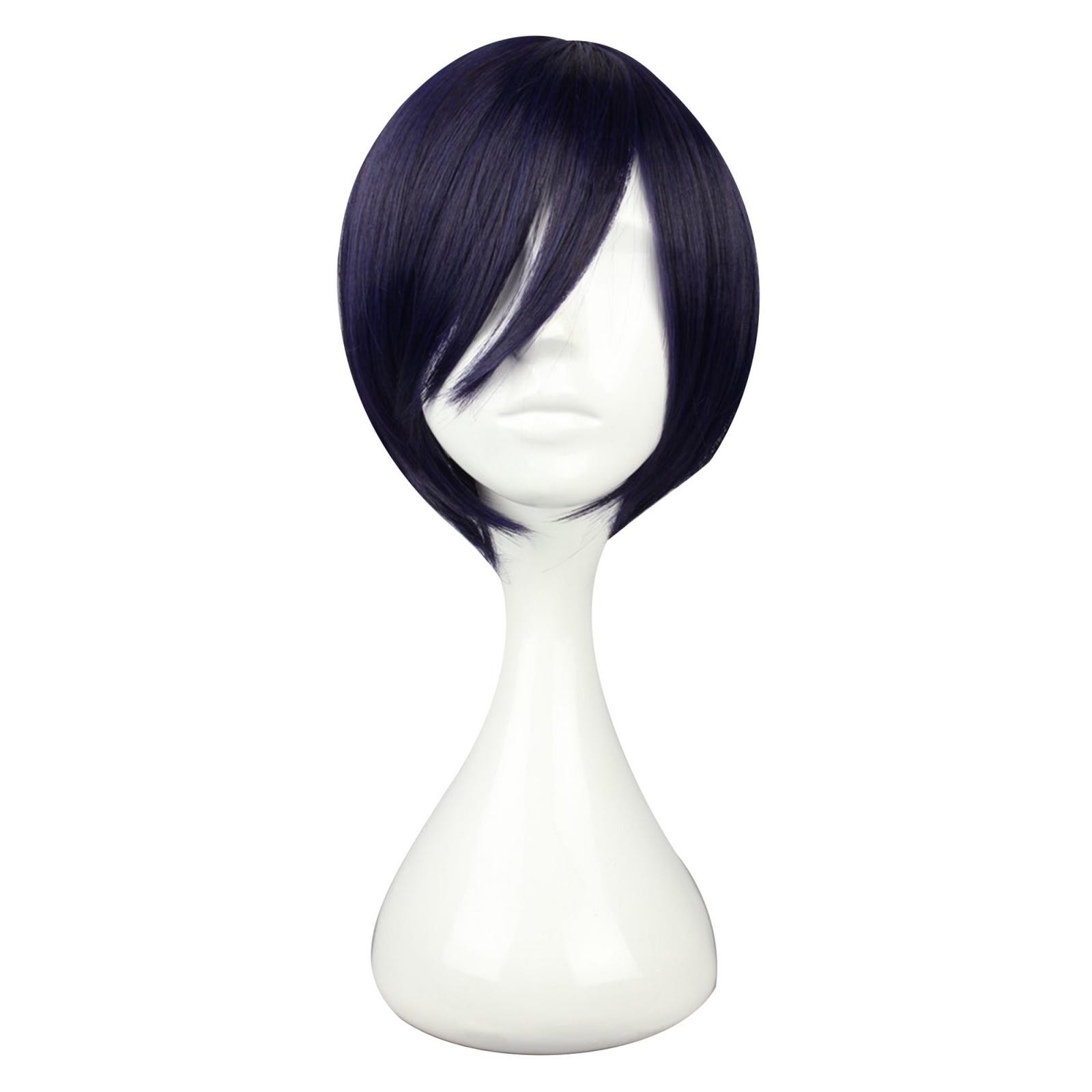 Breathable Hair Wigs for Women 12″ Purple Bob Wig with Wig Cap Straight Hair