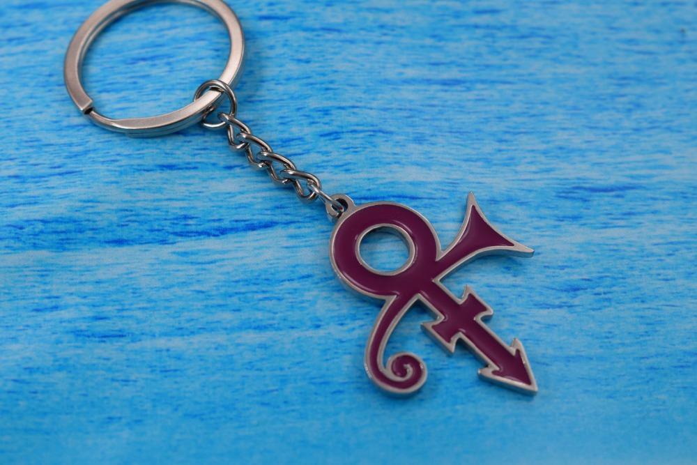Sanlan 1pcs New Style Fashion Style Glowing Purple Prince Symbol Keychain Purple