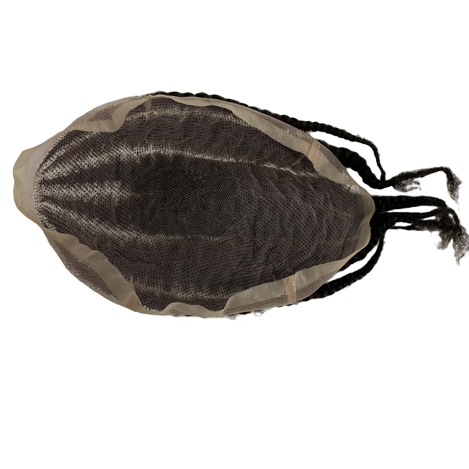 Afro Corn Braids Full Lace Toupee for Black Men