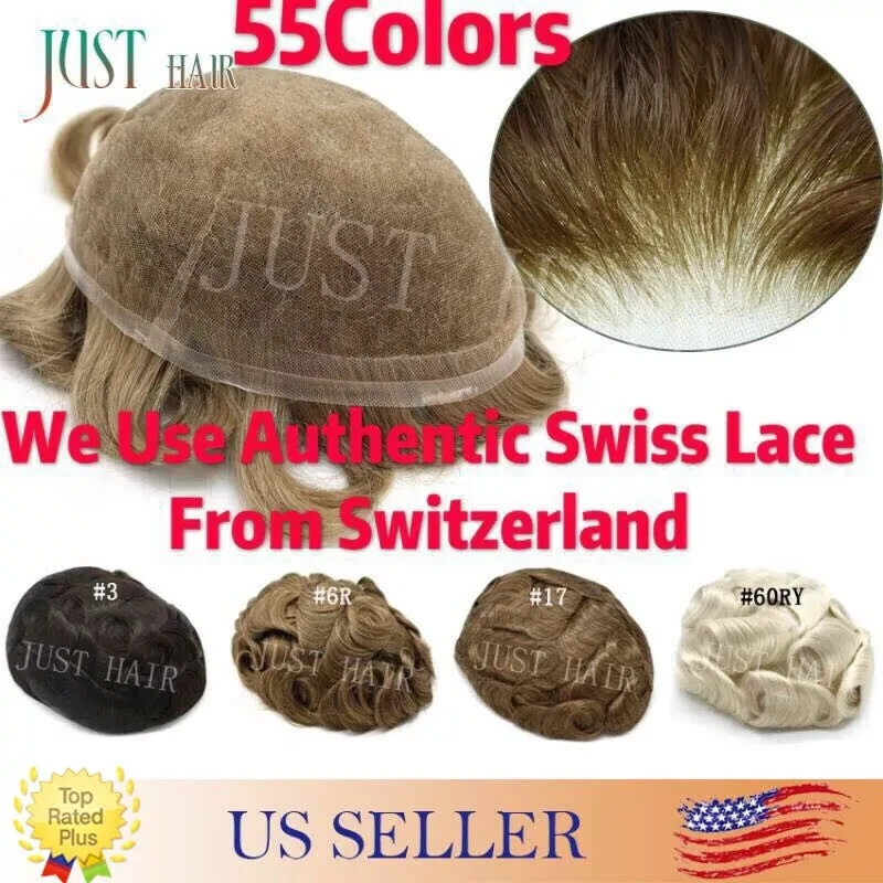 Full French Lace Hair Replacement System For Man Swiss Lace Men Toupee Hairpiece