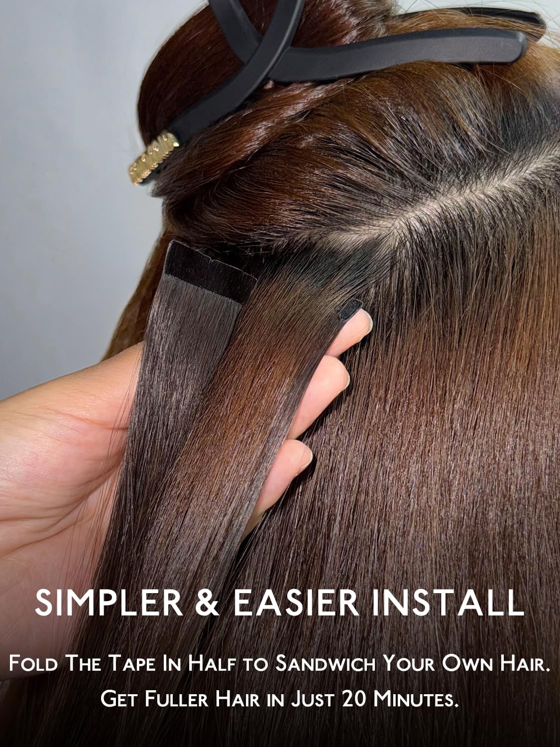 8cm Tape in Hair Extensions Real Human Hair, Tape Weft Hair Extensions Human …