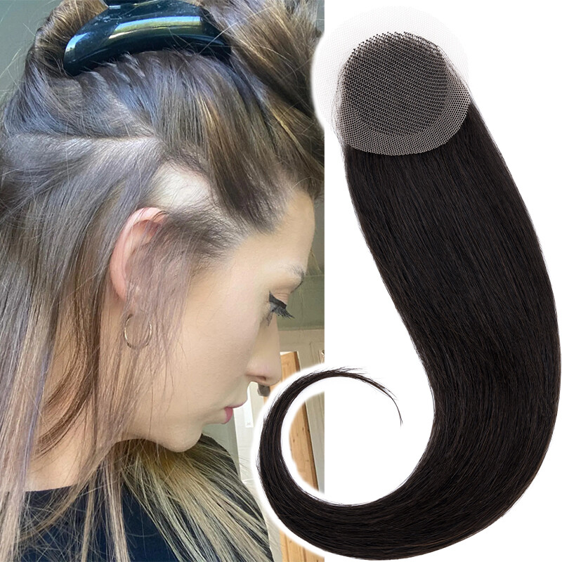 100% Human Hair Patch, Full Thin Skin Base Cover-up One Pieces for Hair Loss