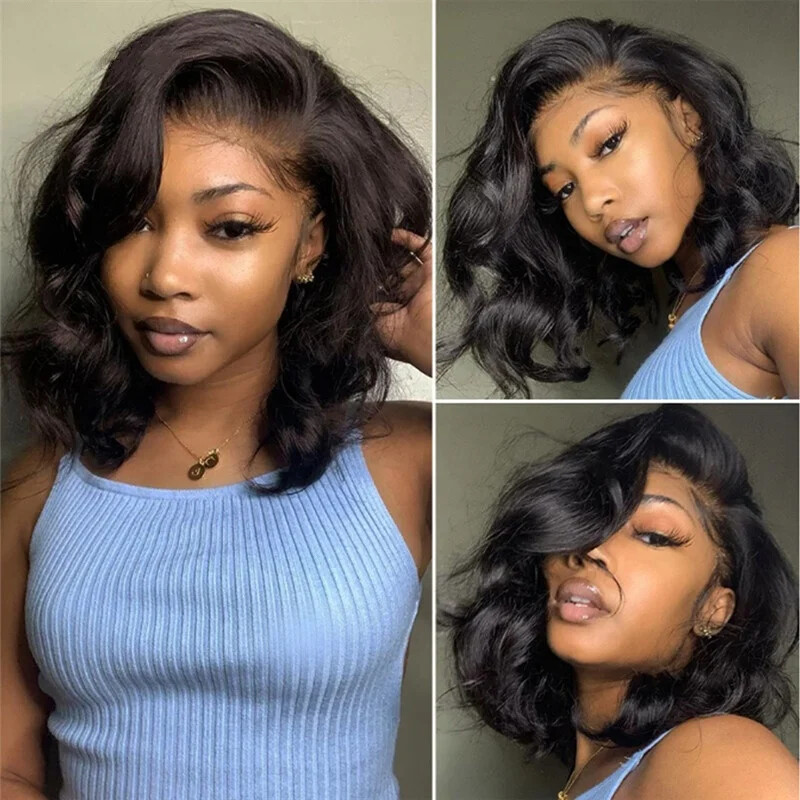 Body Wave Bob Wigs Human Hair Lace Front Curly Full Lace Hair Wig Short Hair Wig