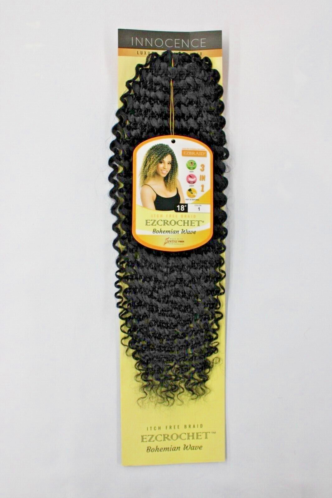 I&I Hair Innocence EZCROCHET Bohemian Wave Crochet Braiding Hair Spectra 18″
