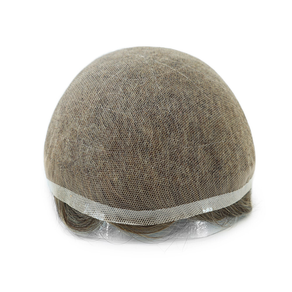 Full French Lace Toupee For Men Human Hair Replecement System Natural Hairpieces