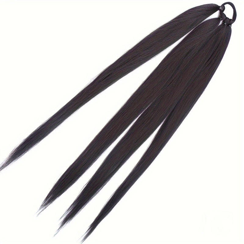 Long Straight Ponytail Extension For Women Elastic Band Synthetic Hairpiece