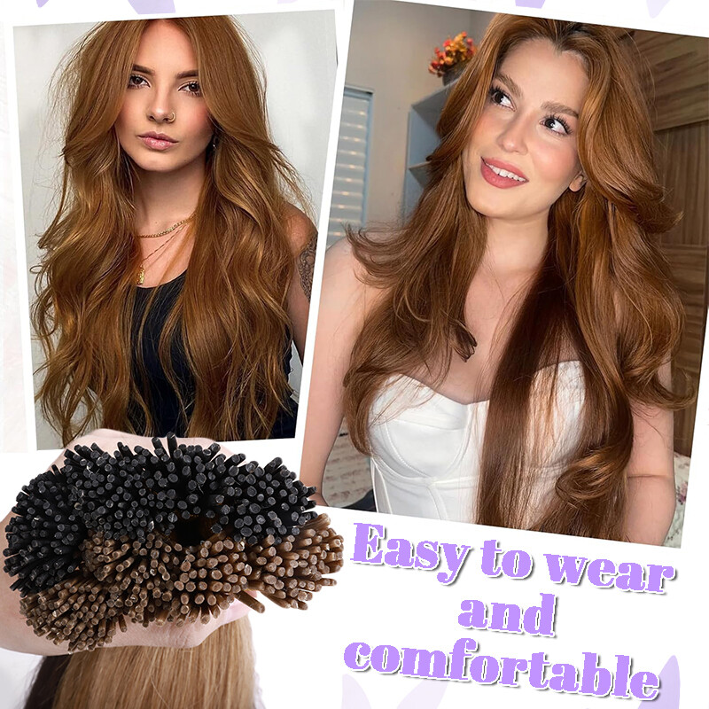 Highlight Stick I Tip Hair Extensions Real Human Remy Hair Full Head Thick 200g